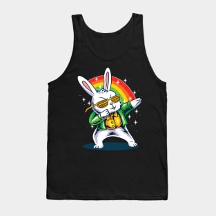 Easter bunny dabbing in rainbow Tank Top